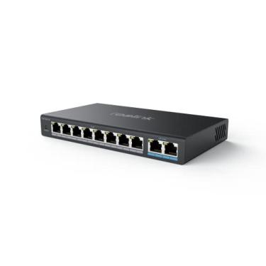 Imagem de Reolink PoE Switch with 8 PoE Ports, 2 Gigabit Uplink Ports, 120W for All PoE Ports, Ideal for Reolink RLN36 NVR and Reolink PoE IP Cameras, IEEE802.3af/at, Metal Casing, Desktop/Wall Mount, RLA-PS1