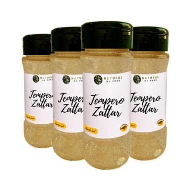 Imagem de Tempero Gourmet Zattar Em Pó Alta Qualidade Kit 4 Pote com Dosador 70g