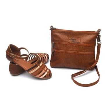 Imagem de Kit Bolsa Feminina + Sandalia Feminina Conforto Barata-Feminino