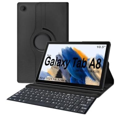 Imagem de Capa Com Teclado Para Tablet Samsung Tab A8 10.5" X200/X205 Premium