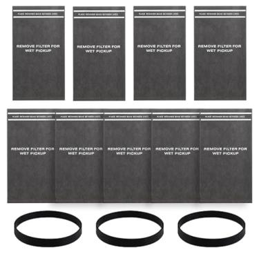 Imagem de Pacote com 9 sacos de filtro de poeira 38737 de substituição para Craftsman aspiradores úmidos/secos de 2 a 2,5 galões e aspirador de pó Powerhead, com 3 faixas de retenção, peça nº