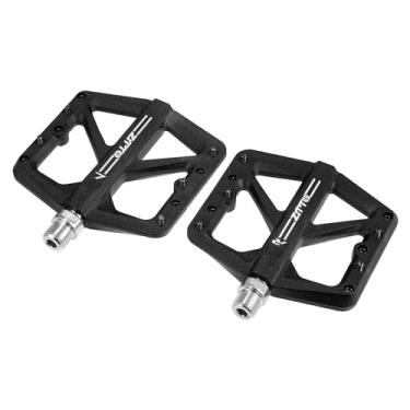 Imagem de X AUTOHAUX 1 par de apoios para os pés de nylon traseiro pedal plano universal ajuste preto 9/16 polegadas eixos BMX MTB bicicleta bicicleta