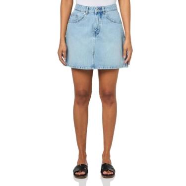 Imagem de HUGO Saia jeans Gami feminina, Oceano claro, M