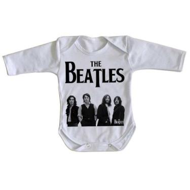 Imagem de body nenê criança roupa bebê manga longa Beatles - Empório Dutra, P   