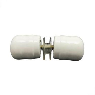 Imagem de Puxador Maçaneta Box De Vidro Temperado 8MM AL1629B Branco