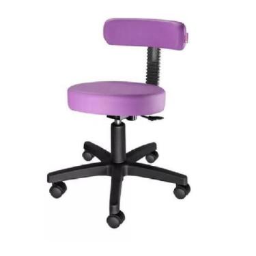 Imagem de Cadeira Mocho Com Encosto Slim Violeta - Urban