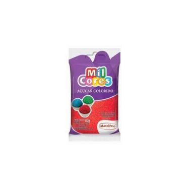 Imagem de Acucar colorido vermelho mil cores 80 g mavalerio - Mavalério
