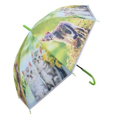 Imagem de Guarda Chuva Estampa Pet Abertura Automática - Modelo Gato - L&Q, Verd