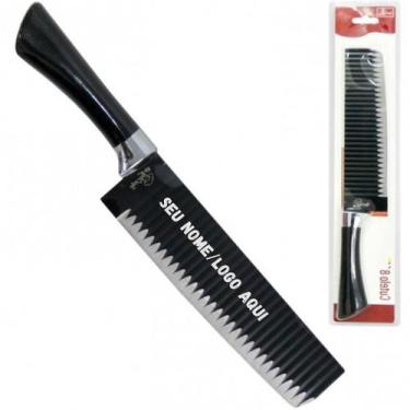 Imagem de Faca Cutelo Inox 8" Personalizado Gravado Com Nome ou Logo - TOP RIO