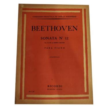 Imagem de Livro beethoven sonata n 12 op. 26 en la bemol mayor para piano rev ca