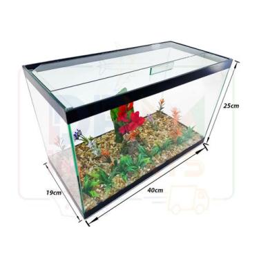 Imagem de Aquário Bob Decorado N5 40x19x25 19Lts Vidro Peixes Plantas - Gpm Logí
