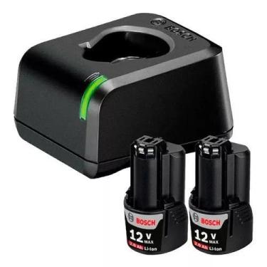 Imagem de Kit carregador bosch gal 12v-20 c/2 bataterias gba 12v 2ah