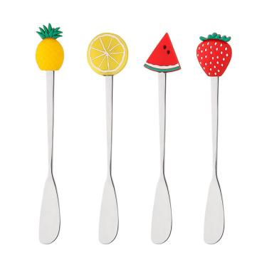 Imagem de Conjunto 4 Espátulas Aço Inox Fruit Prata 28871 - Wolff