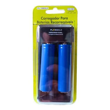Imagem de Kit Carregador De Baterias Universal + 2 Baterias 18650 3.7v Lanterna 