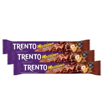 Imagem de Kit 3 Chocolate Trento Massimo Nuts 25g