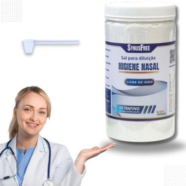 Imagem de Sal Para Lavagem Nasal Ultrafino 1kg S/ Iodo Com Dosador - Synusfree