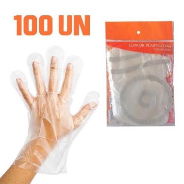Imagem de Luvas Luva Descartável Plástica Multiuso Transparente Pacote - Fuxing