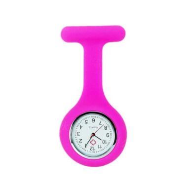 Imagem de Relógio Lapela Rosa Pink Enfermagem Medico Broche Bolso - Things Nerd