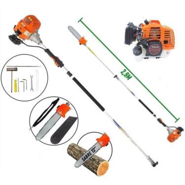 Imagem de Motopodador de Galhos / Podador de Altura Vulcan VP3300 L com Extensor (Atinge Ate 4,70 Metros) + Oleo Toyama 2T