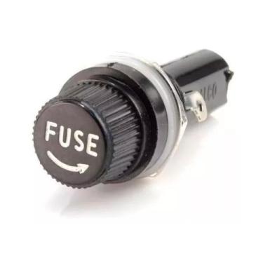 Imagem de Kit 100 Porta-Fusível preto 5x20 - Fox Tools