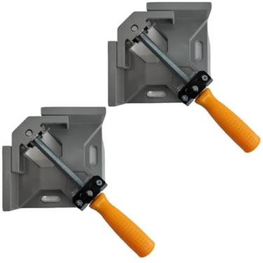 Imagem de Genérico Kit 2 Grampo Sargento de Canto 90 Graus Morsa Angular 50mm Cinza