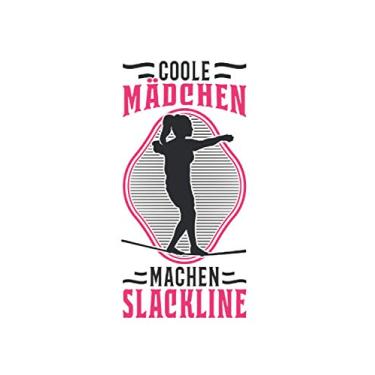 Imagem de Slackline Notizbuch: Coole Mädchen machen Slackline Slacklinerin / 6x9 Zoll / 120 karierte Seiten Seiten