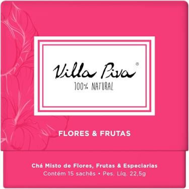 Imagem de Villa Piva, Chá para infusão, Flores e Frutas, Sabor blend de Chá de Hibisco, Maçã, Canela-do-Ceilão, Rosa Silvestre, Pimentada-Jamaica & Noz Moscada, 15 saches