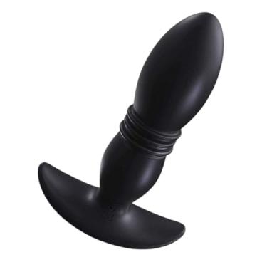 Imagem de Massageador Próstata Vai e Vem Plug Anal Controle Remoto 15,8cm x 3,8cm Silicone Recarregável REF:PL130