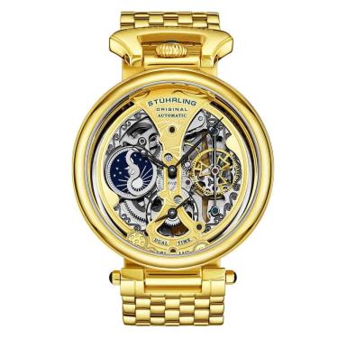 Imagem de Relógio Masculino Stuhrling Emperors Grandeur 4003 Automático 46mm, Dourado