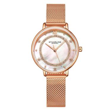 Imagem de Relógio Feminino Stuhrling Symphony 3993 Quartzo 34mm, Ouro Rosa