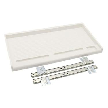 Imagem de Amagogo Sob o computador PC PC PC Draveta de teclado Extender Salvando acessórios de espaço, White 27mm W Rail