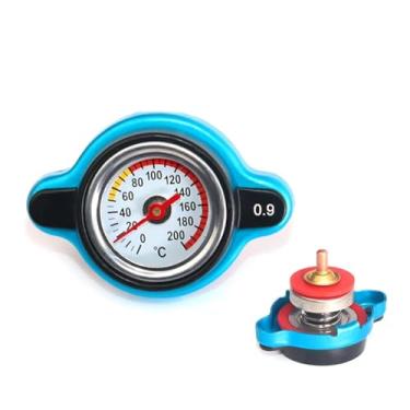 Imagem de Tampa de combustível para carro motocicleta estilo D1 Spec tampa térmica do radiador tampa do tanque medidor de temperatura da água com cofre utilitário 0,9 bar/1,1 barra/1,3 bar (cabeça grande 0,9)
