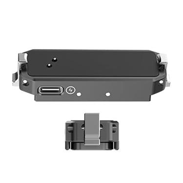 Imagem de MOOKEENONE Adaptador magnético para câmera Insta360 GO 3 / GO 3S, adaptador de conversão de tripé de liga de alumínio, acessórios para câmera, preto
