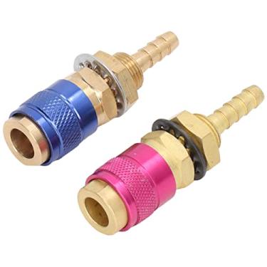 Imagem de Adaptador de Gás, Conector Rápido de Latão Com Plugue para Tocha de Soldagem PTA DB MIG TIG Refrigerada a água (6mm)