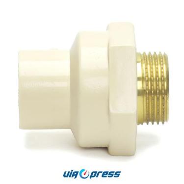 Imagem de Kit 8 Conector 22mm 3/4 Cpvc Água Quente Luva Transição Cano Tubo Ofer