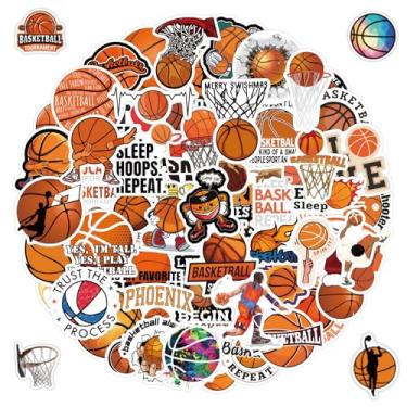 Imagem de 120 adesivos esportivos de basquete para garrafa de água, decalque à prova d'água de vinil de basquete legal para crianças, adolescentes, adultos, meninos, laptop, celular, skate, guitarra, bagagem,