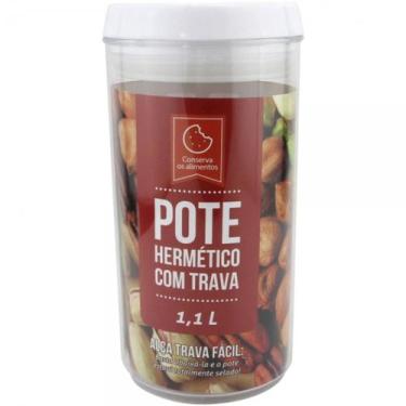 Imagem de Pote Trava Hermetico Plastico Circular 1200ML - Clink
