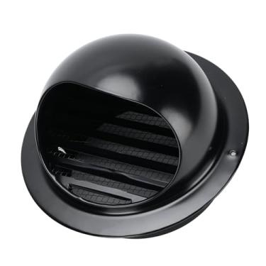 Imagem de Tampa de ventilação de secadora, tampa de ventilação de parede de aço inoxidável, saída de ventilação de grade de exaustão redonda com tela de malha, para casa e garagem