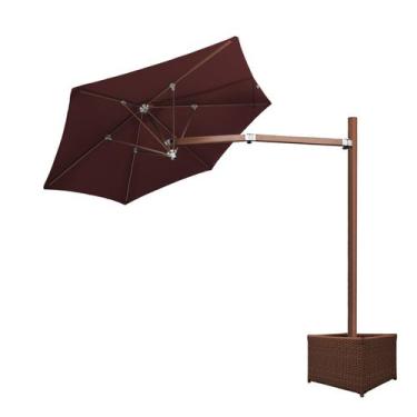 Imagem de Ombrelone Lateral 2,40m de Diâmetro Em Alumínio Base Cachepô Persianet