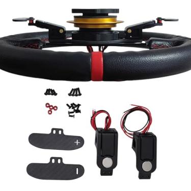Imagem de Rodo de Direção Shift Paddle, Magnetic Carbon Fiber Shift Paddle Racing Simulation Wheel para FanAtec 923 G29 G27 G25 G920