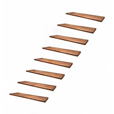 Imagem de Prateleiras de Madeira C Suporte Embutido invisível Madeira Pinus Natural (IPE) 60cm (8)