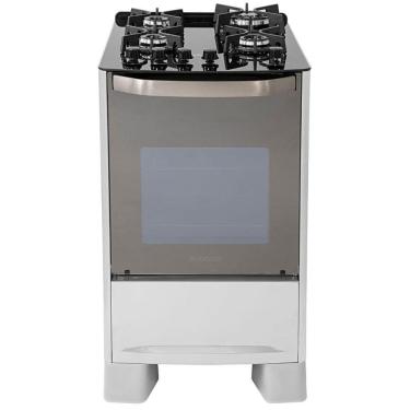 Imagem de Fogão De Piso Suggar Master Grill 4 Queimadores Mesa Vidro Prata Inox 220V FGVMTG412PRIX