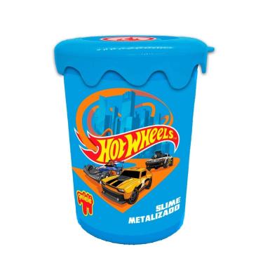 Imagem de Slime Gelelé Hot Wheels Metalizado Doce Brinquedos Pote 180g