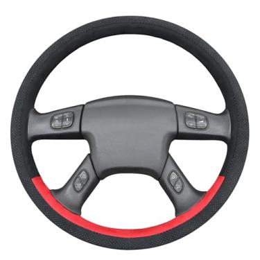 Imagem de MEWANT Capa de volante de carro costurada à mão para Chevrolet Silverado 2003-2007 protetor de volante acessórios para volante (estilo 3D)