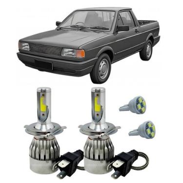 Imagem de Kit Super Led H4 6000K Farol Auto Baixo Saveiro 1992/99 T10 - Autovex