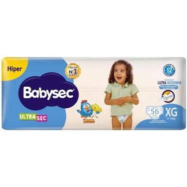 Imagem de Fralda Descartável Babysec Galinha Pintadinha Ultrasec XG Com 56 Unida