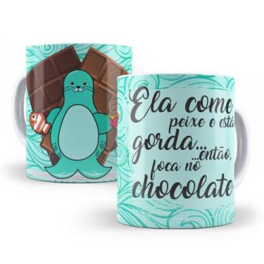 Imagem de Caneca de Cerâmica 325ml Foca Focada - Mecolour