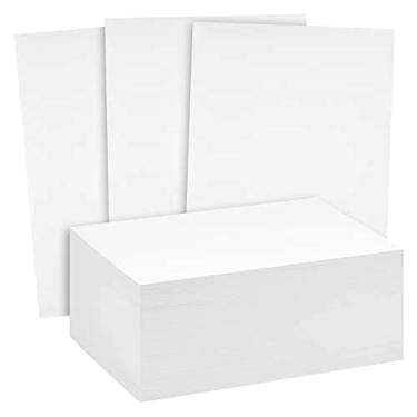 Imagem de Reskid Pacote com 100 cartões grossos e pesados em cartolina de 36 kg - perfeito para anotações, estudo e organização - ideal para salas de aula, escritório e uso doméstico (21 x 28 cm, 100 unidades)