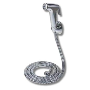 Imagem de Ducha Higiênica 1,5m Alavanca De Jato Economico Sem Registro Com Suporte e Para Acabamento Cromado PREMIUM DUPIN