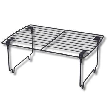 Imagem de Organizador De Armário Empilhavél Prateleira Multiuso Rack 33cm x 21cm x 14,5cm Preto